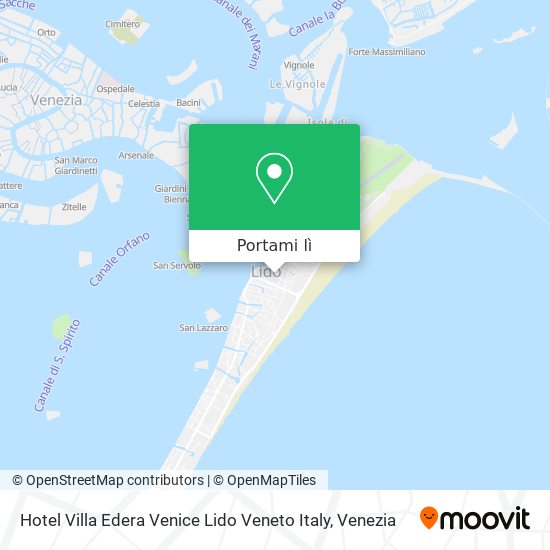 Mappa Hotel Villa Edera Venice Lido Veneto Italy