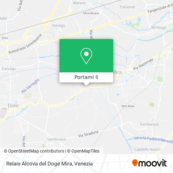 Mappa Relais Alcova del Doge Mira