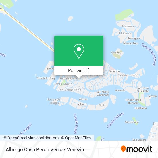 Mappa Albergo Casa Peron Venice