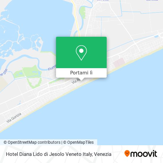 Mappa Hotel Diana Lido di Jesolo Veneto Italy