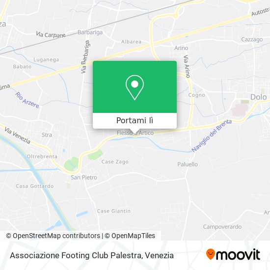 Mappa Associazione Footing Club Palestra