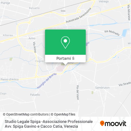 Mappa Studio Legale Spiga -Associazione Professionale Avv. Spiga Gavino e Cacco Catia