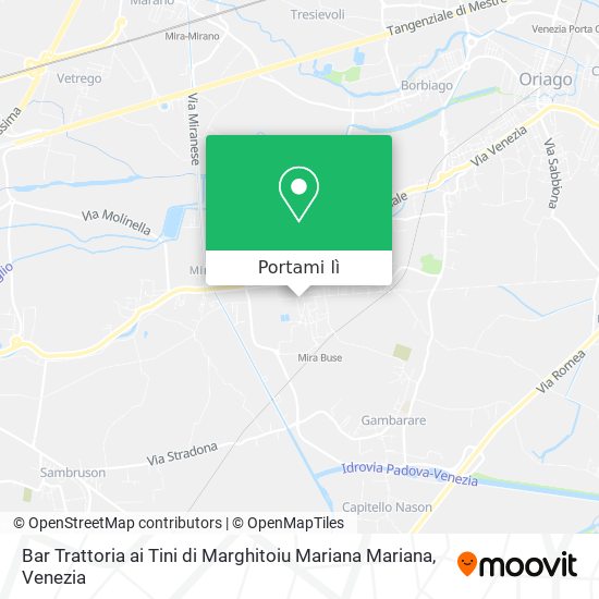 Mappa Bar Trattoria ai Tini di Marghitoiu Mariana Mariana