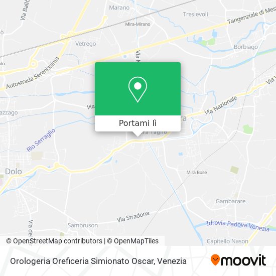 Mappa Orologeria Oreficeria Simionato Oscar