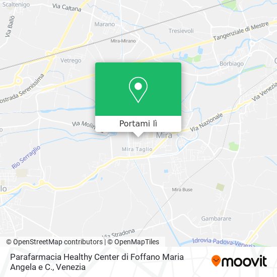 Mappa Parafarmacia Healthy Center di Foffano Maria Angela e C.