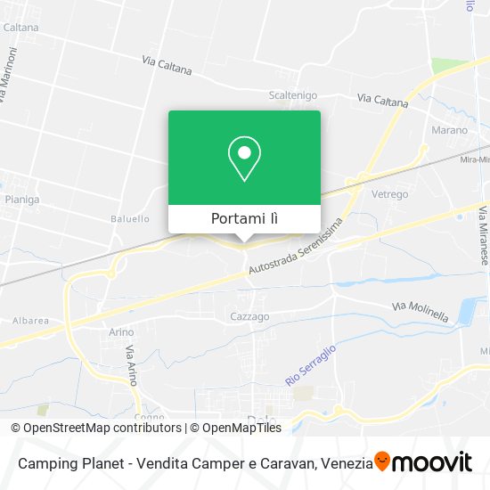 Mappa Camping Planet - Vendita Camper e Caravan