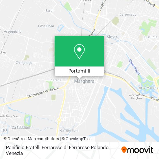 Mappa Panificio Fratelli Ferrarese di Ferrarese Rolando