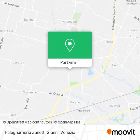Mappa Falegnameria Zanetti Gianni
