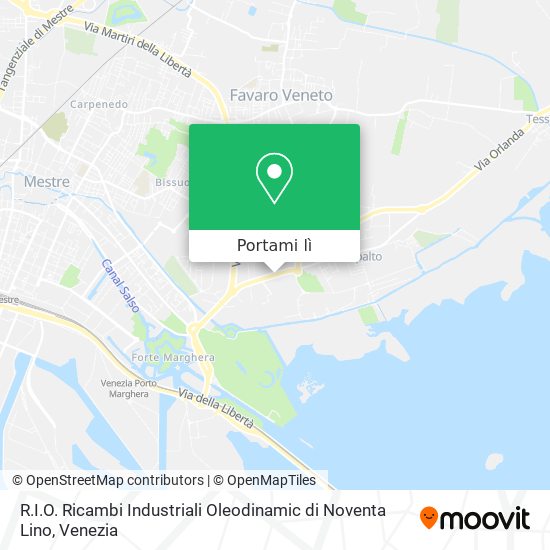 Mappa R.I.O. Ricambi Industriali Oleodinamic di Noventa Lino