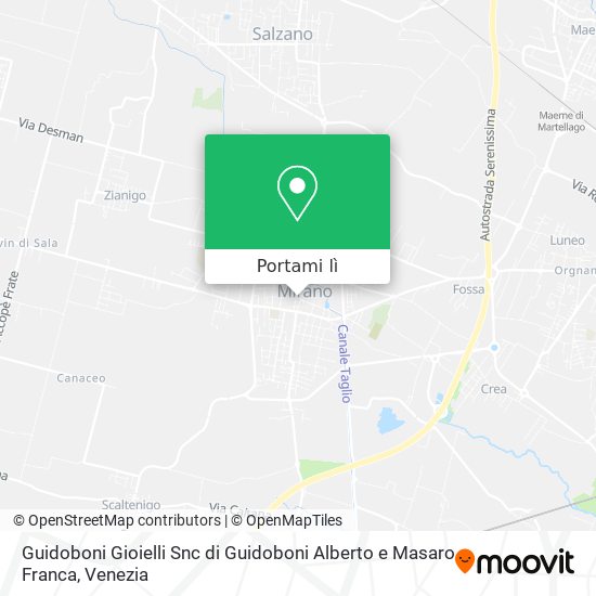Mappa Guidoboni Gioielli Snc di Guidoboni Alberto e Masaro Franca