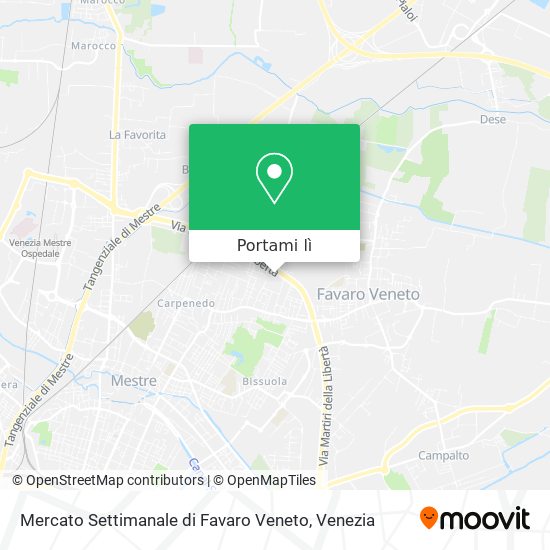 Mappa Mercato Settimanale di Favaro Veneto