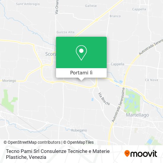 Mappa Tecno Pami Srl Consulenze Tecniche e Materie Plastiche