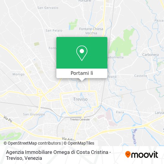 Mappa Agenzia Immobiliare Omega di Costa Cristina - Treviso