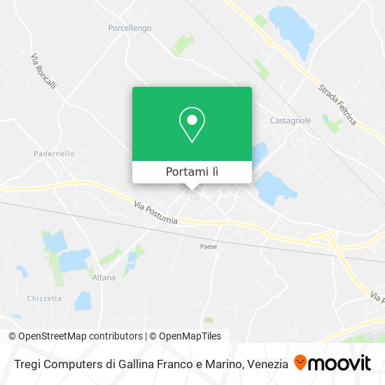 Mappa Tregi Computers di Gallina Franco e Marino