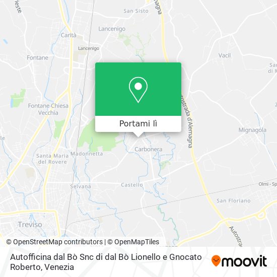 Mappa Autofficina dal Bò Snc di dal Bò Lionello e Gnocato Roberto