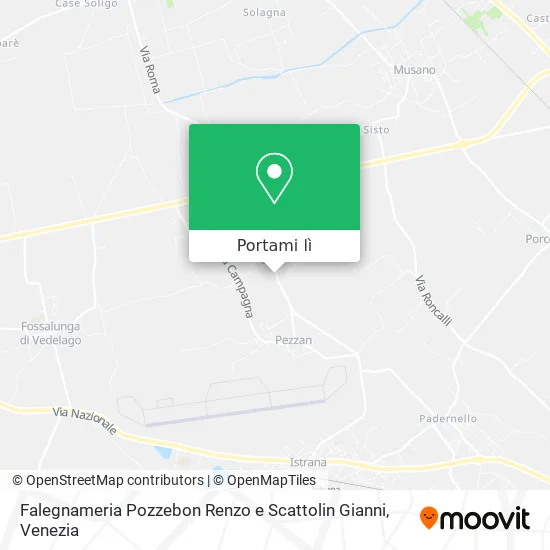 Mappa Falegnameria Pozzebon Renzo e Scattolin Gianni