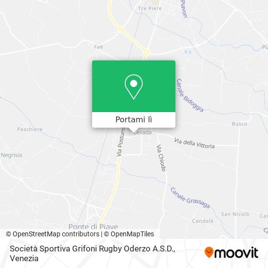 Mappa Società Sportiva Grifoni Rugby Oderzo A.S.D.