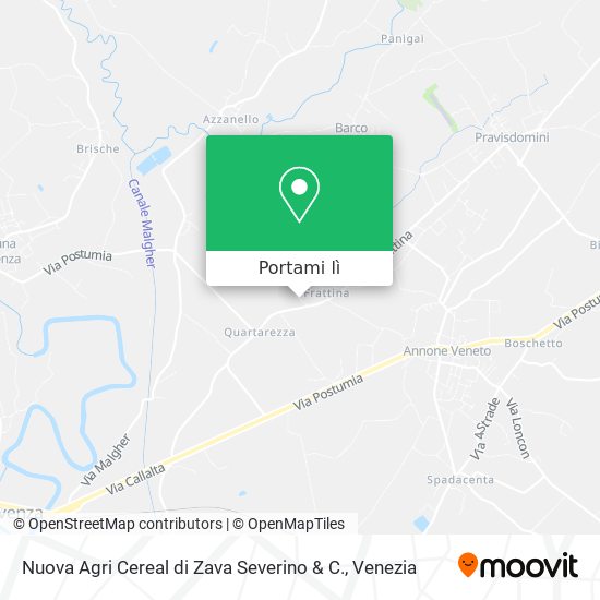 Mappa Nuova Agri Cereal di Zava Severino & C.
