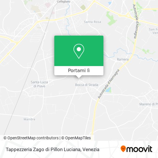 Mappa Tappezzeria Zago di Pillon Luciana