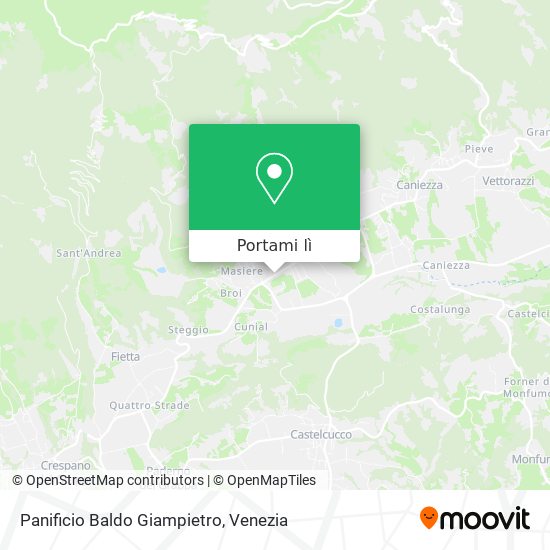 Mappa Panificio Baldo Giampietro