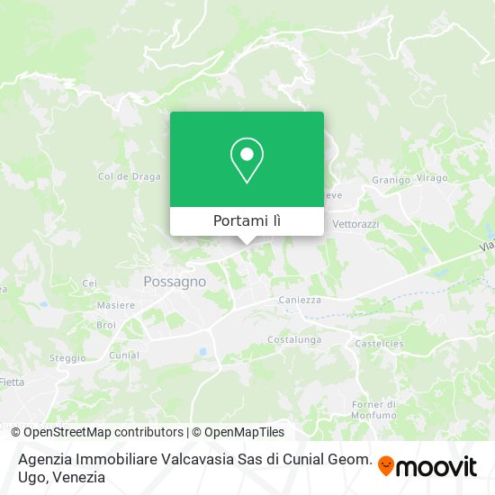 Mappa Agenzia Immobiliare Valcavasia Sas di Cunial Geom. Ugo