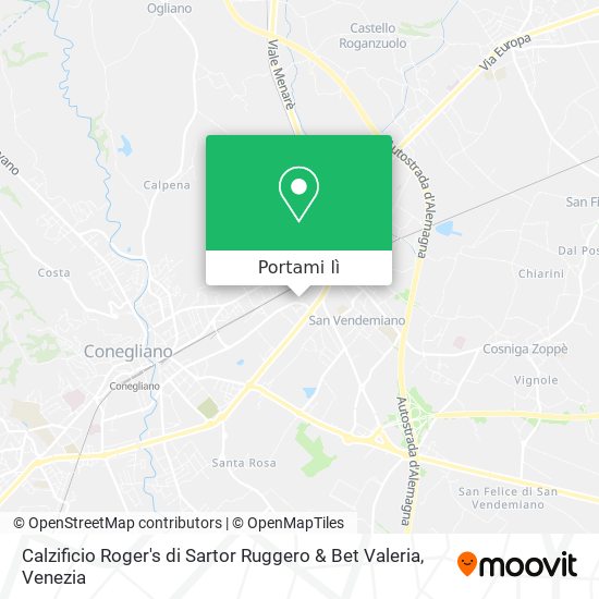 Mappa Calzificio Roger's di Sartor Ruggero & Bet Valeria