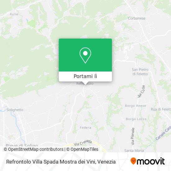 Mappa Refrontolo Villa Spada Mostra dei Vini