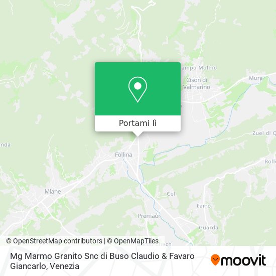 Mappa Mg Marmo Granito Snc di Buso Claudio & Favaro Giancarlo