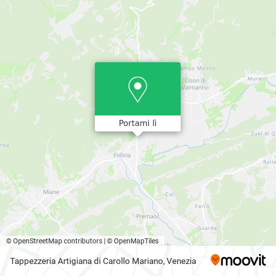 Mappa Tappezzeria Artigiana di Carollo Mariano