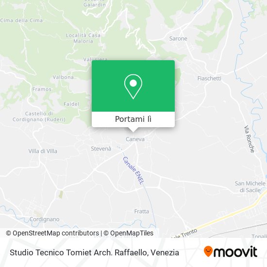 Mappa Studio Tecnico Tomiet Arch. Raffaello