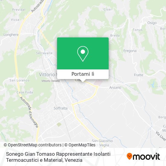 Mappa Sonego Gian Tomaso Rappresentante Isolanti Termoacustici e Material