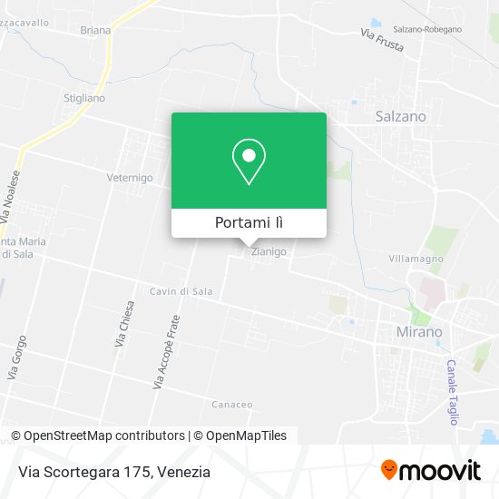 Mappa Via Scortegara  175
