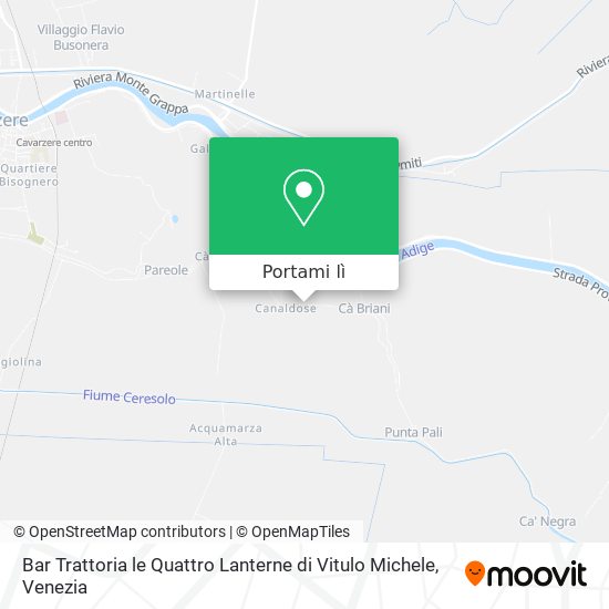 Mappa Bar Trattoria le Quattro Lanterne di Vitulo Michele