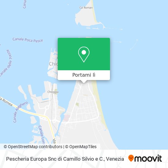 Mappa Pescheria Europa Snc di Camillo Silvio e C.