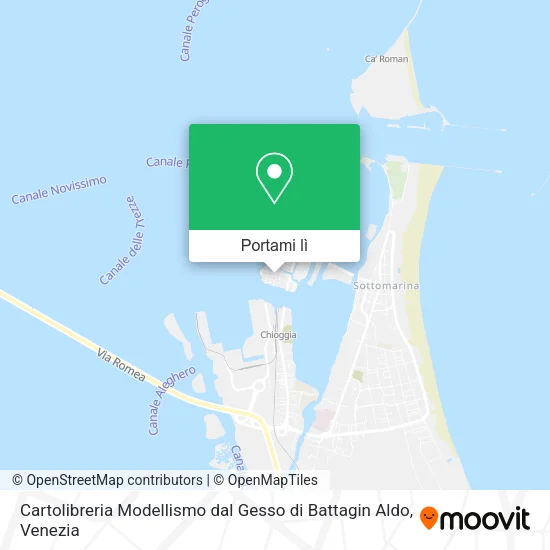 Mappa Cartolibreria Modellismo dal Gesso di Battagin Aldo