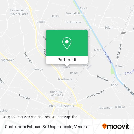 Mappa Costruzioni Fabbian Srl Unipersonale