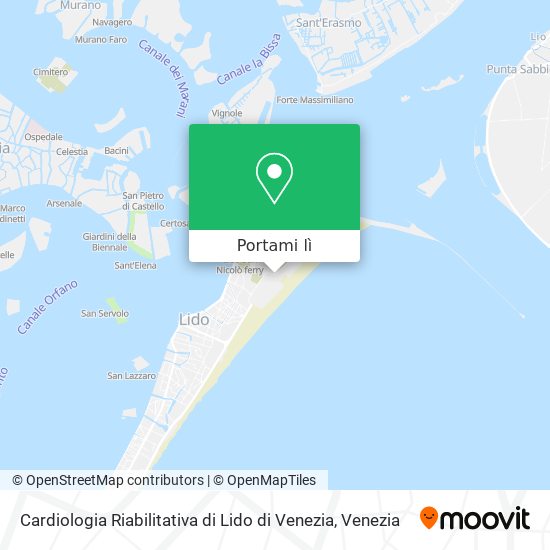 Mappa Cardiologia Riabilitativa di Lido di Venezia