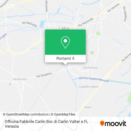 Mappa Officina Fabbrile Carlin Snc di Carlin Valter e Fi