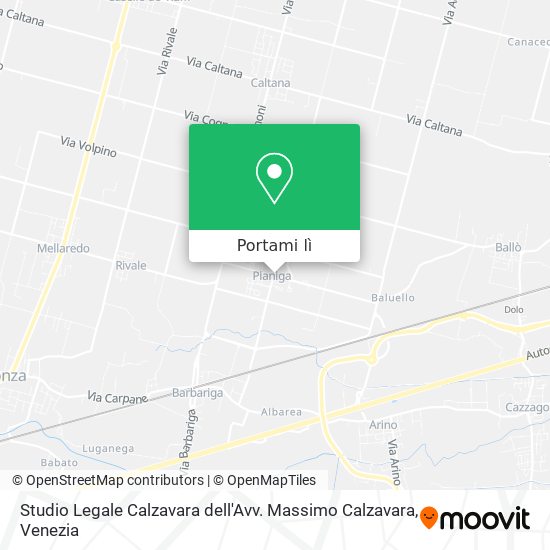 Mappa Studio Legale Calzavara dell'Avv. Massimo Calzavara