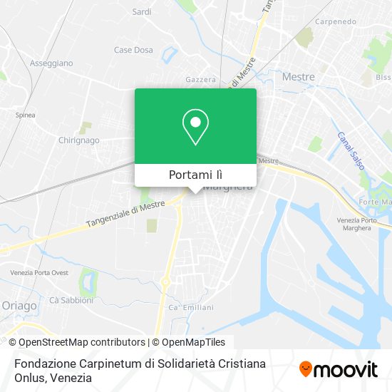 Mappa Fondazione Carpinetum di Solidarietà Cristiana Onlus