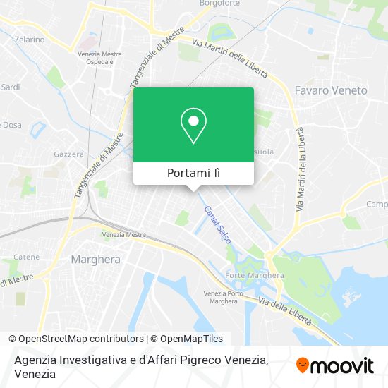 Mappa Agenzia Investigativa e d'Affari Pigreco Venezia