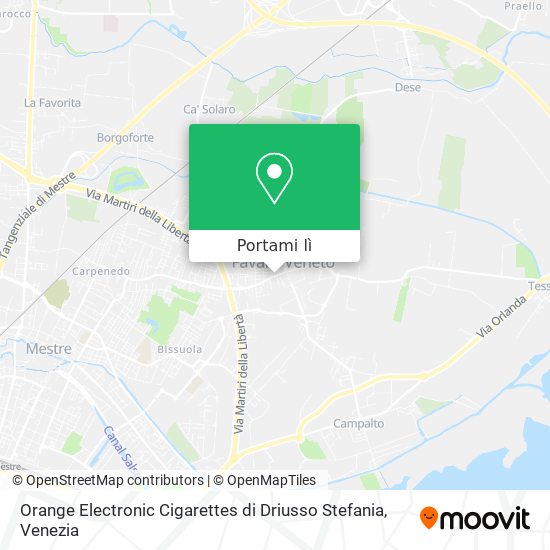 Mappa Orange Electronic Cigarettes di Driusso Stefania