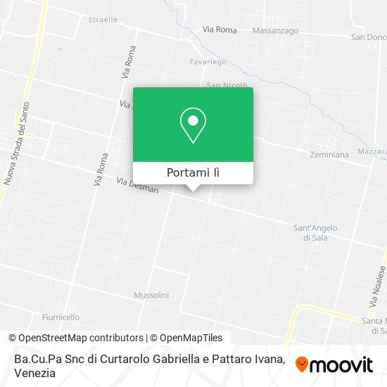 Mappa Ba.Cu.Pa Snc di Curtarolo Gabriella e Pattaro Ivana