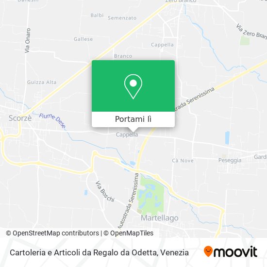Mappa Cartoleria e Articoli da Regalo da Odetta