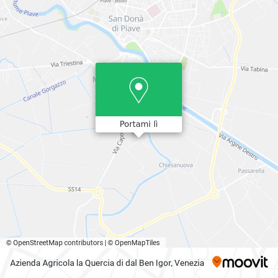 Mappa Azienda Agricola la Quercia di dal Ben Igor