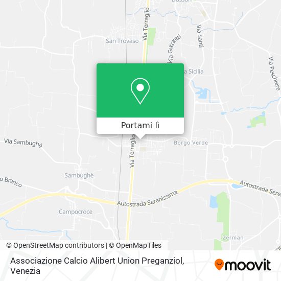Mappa Associazione Calcio Alibert Union Preganziol