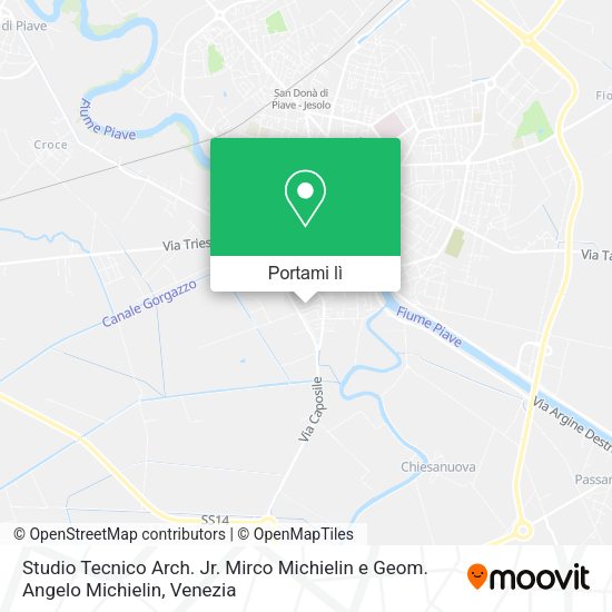 Mappa Studio Tecnico Arch. Jr. Mirco Michielin e Geom. Angelo Michielin