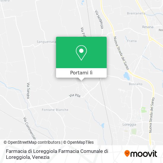 Mappa Farmacia di Loreggiola Farmacia Comunale di Loreggiola