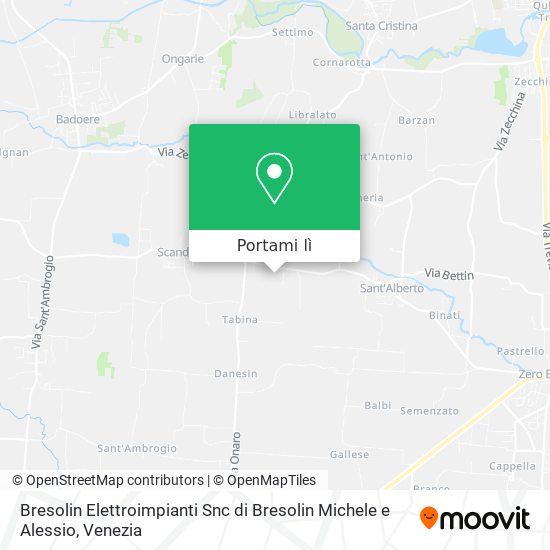 Mappa Bresolin Elettroimpianti Snc di Bresolin Michele e Alessio