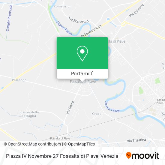 Mappa Piazza IV Novembre 27 Fossalta di Piave